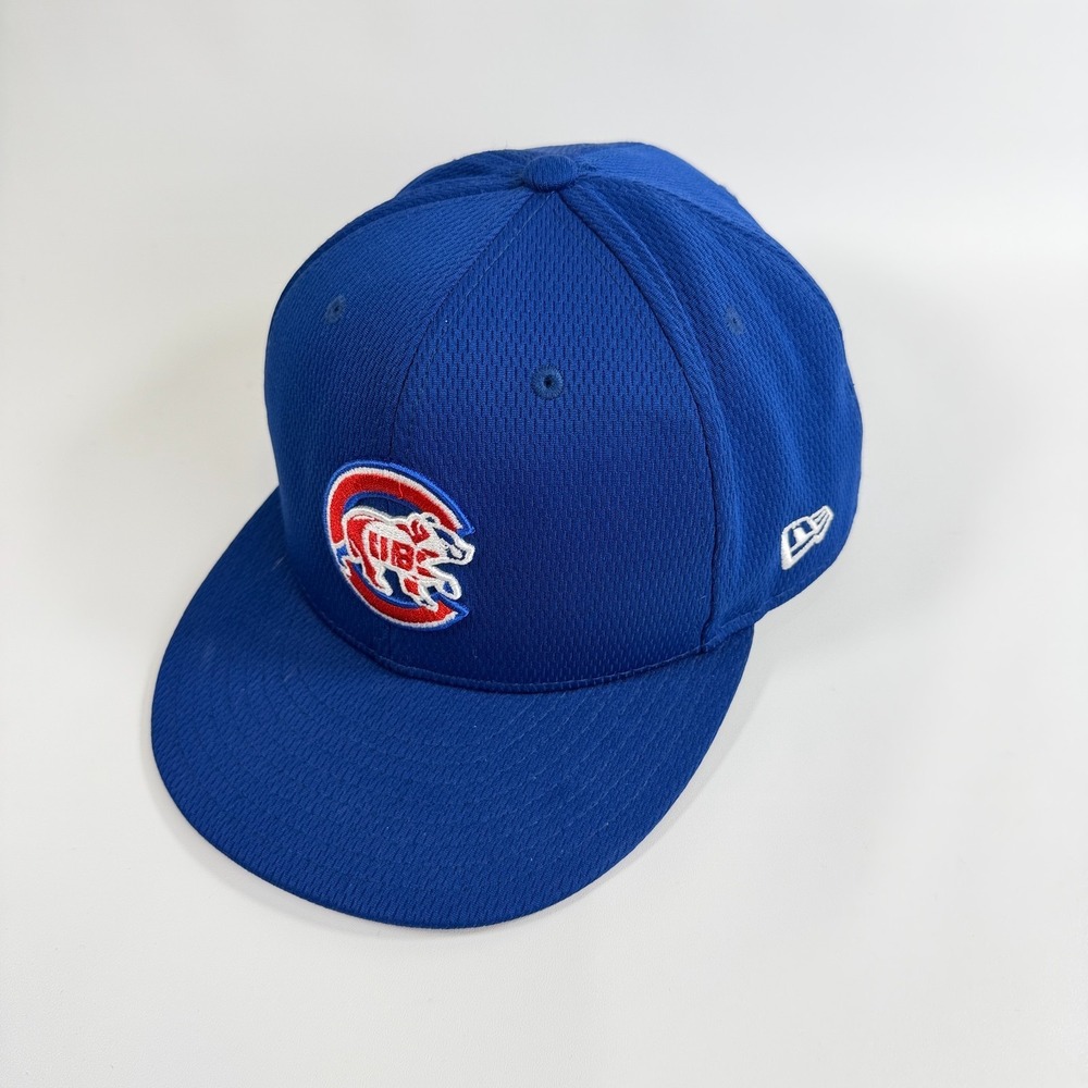 Chicago Cubs New Era 59FIFTY Fitted Hat 7 3/4 Blue MLB Authentic On Field Cap